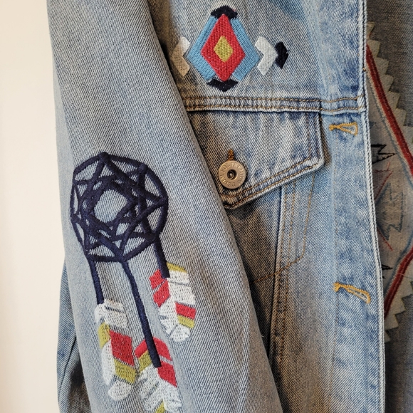 Embroidered Denim Jacket - Picture 14 of 16